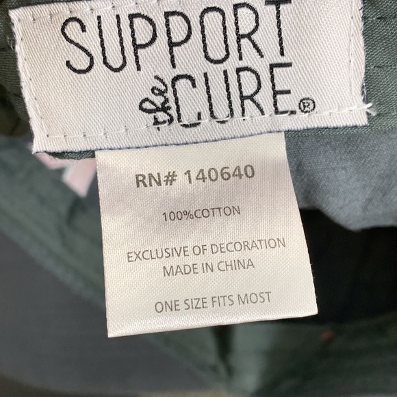 Support the Cure Pink Ribbon Baseball Hat Womens OSFM Gray Be the Cure - Picture 12 of 12